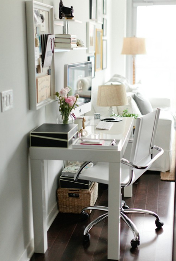 28 White Small Home Office Ideas  Home Design And Interior
