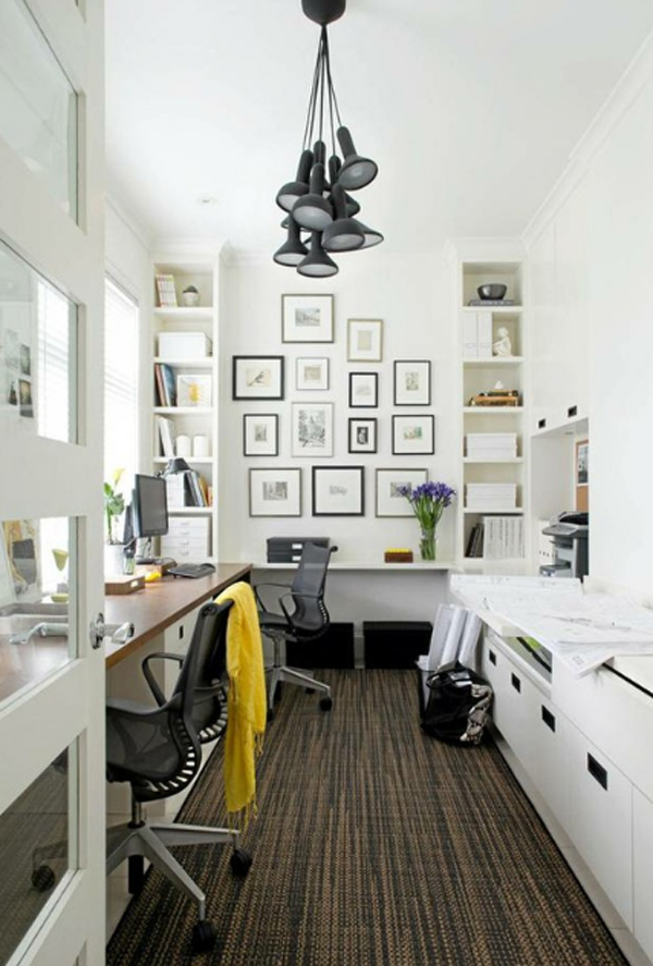 28 White Small Home Office Ideas | HomeMydesign