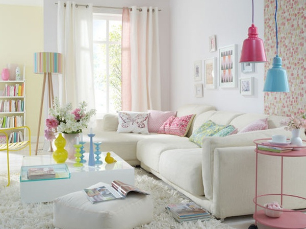 20 Cool and Amazing Pastel Living Room Ideas | homemydesign.