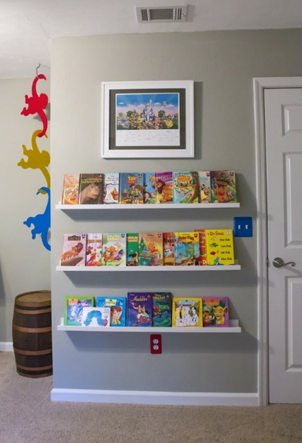 Kids Bookshelves Design With Storage System Homemydesign