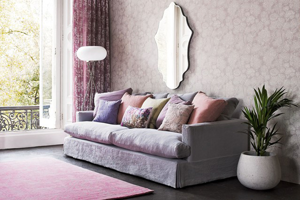 purple-pastel-living-rooms-with-mirror