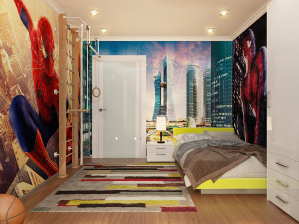 spiderman-bedroom-wallpaper