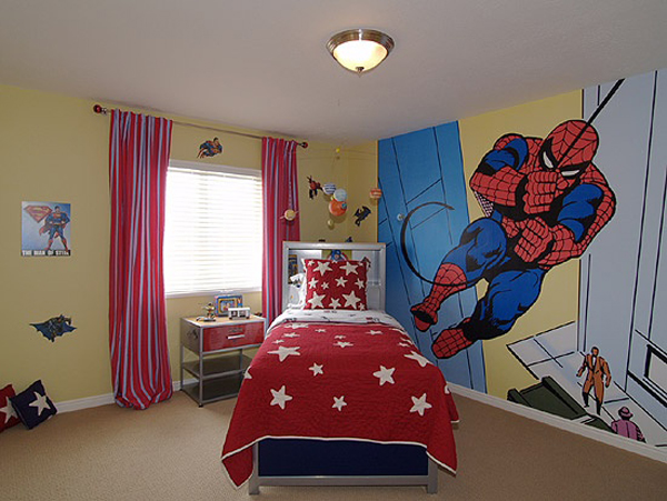 Spiderman Themed Bedroom Decorations