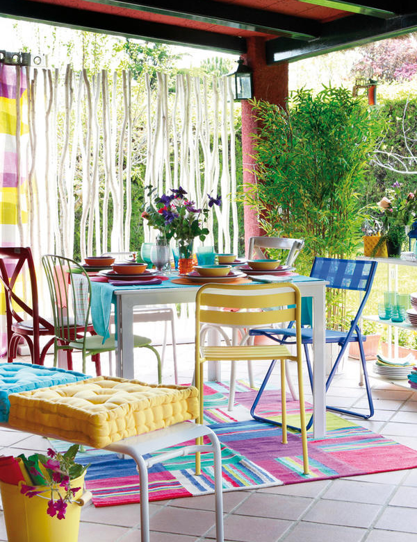 Patio Gardens with Colorful Space | Home Design And Interior