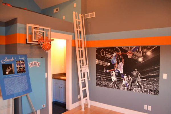 basketball bedroom themed decor theme boys rooms sporty simple bedrooms inspiring consider boy court homemydesign fun sports things homesthetics