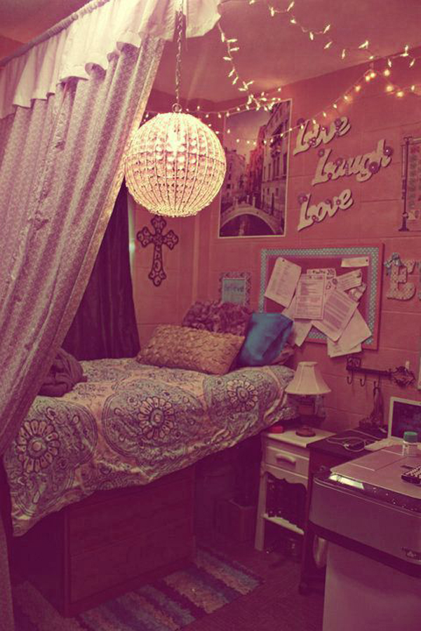 diy canopy bed dorm