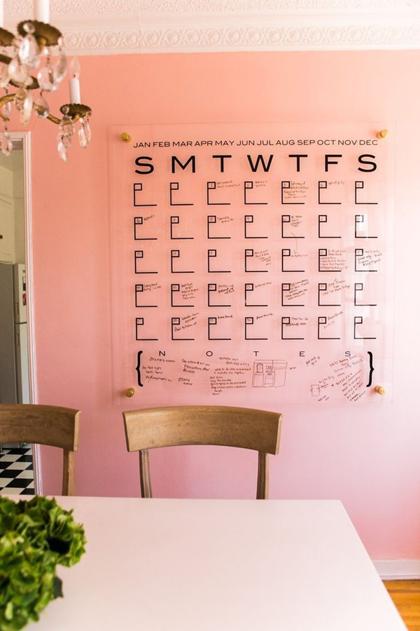 15 Genius DIY Wall Calendar Projects HomeMydesign