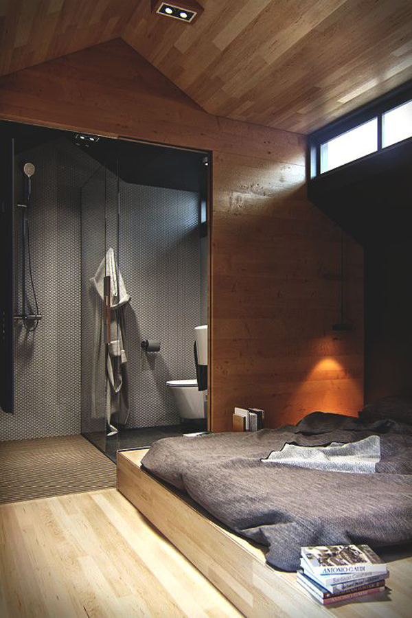 Modern Bathroom Bedroom Combo Ideas for Simple Design