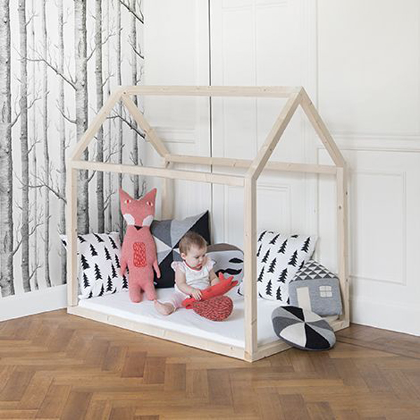 kids wooden house bed