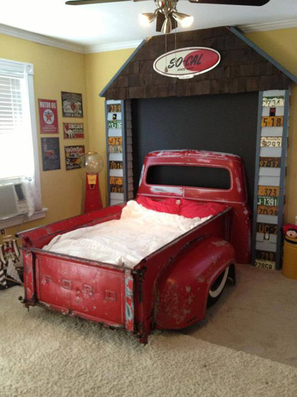 truck kid bed