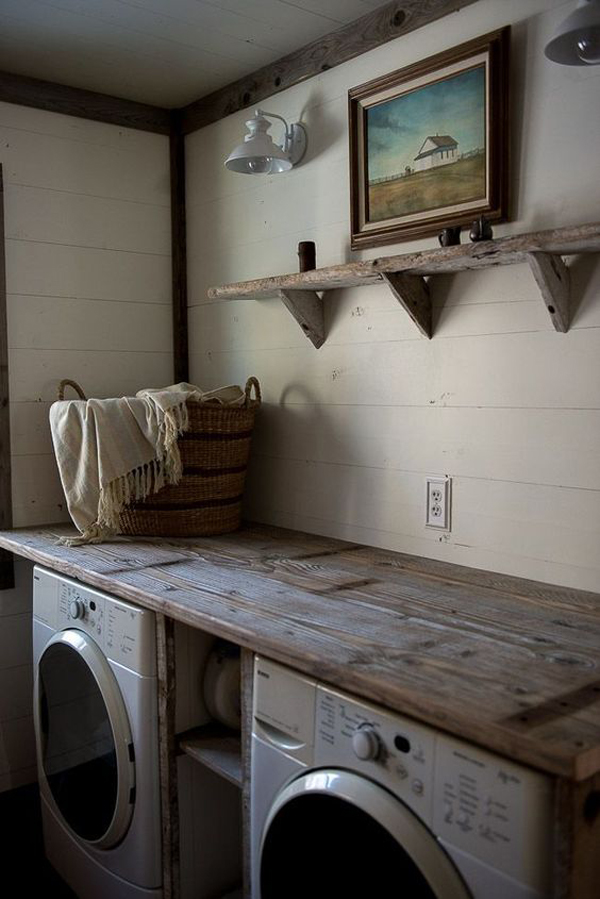 10 Most Awesome Laundry Room With Rustic Touches | HomeMydesign
