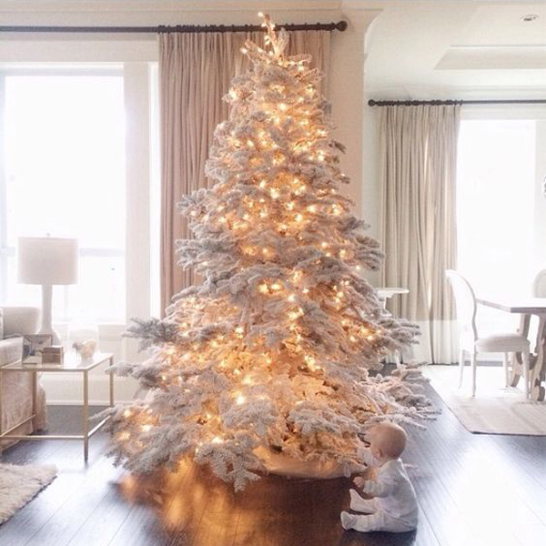 Magical White Christmas Tree With Lighting Ideas Home