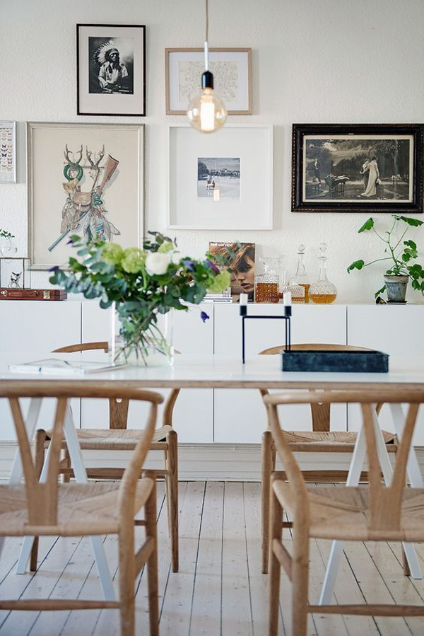 25 Modern Dining Room Gallery Wall Ideas | HomeMydesign