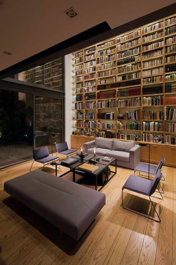 25 Modern Home Library Design For Casual Look
