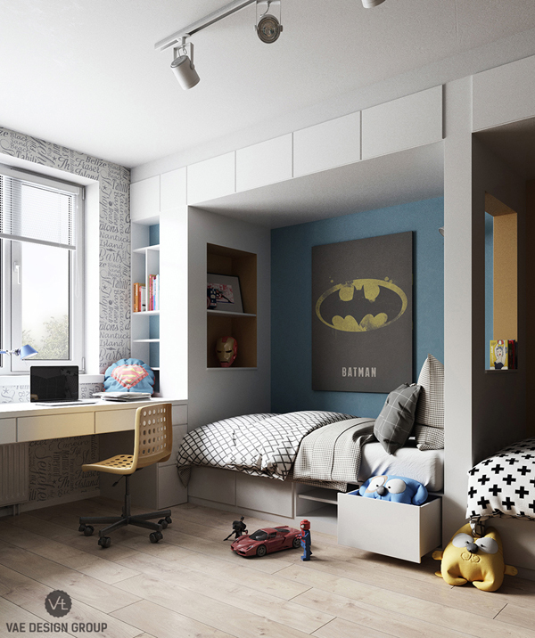 Amazing Apartment With Superhero Bedroom Theme