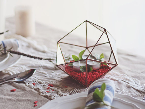 Handmade Geometric Glassware For Christmas Gift