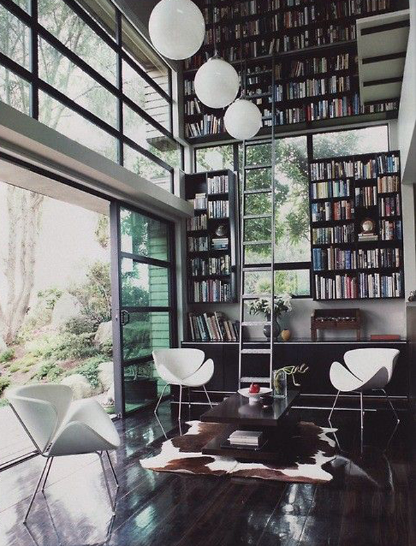 25 Modern Home Library Design For Casual Look