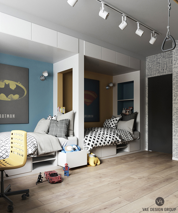 Amazing Apartment With Superhero Bedroom Theme