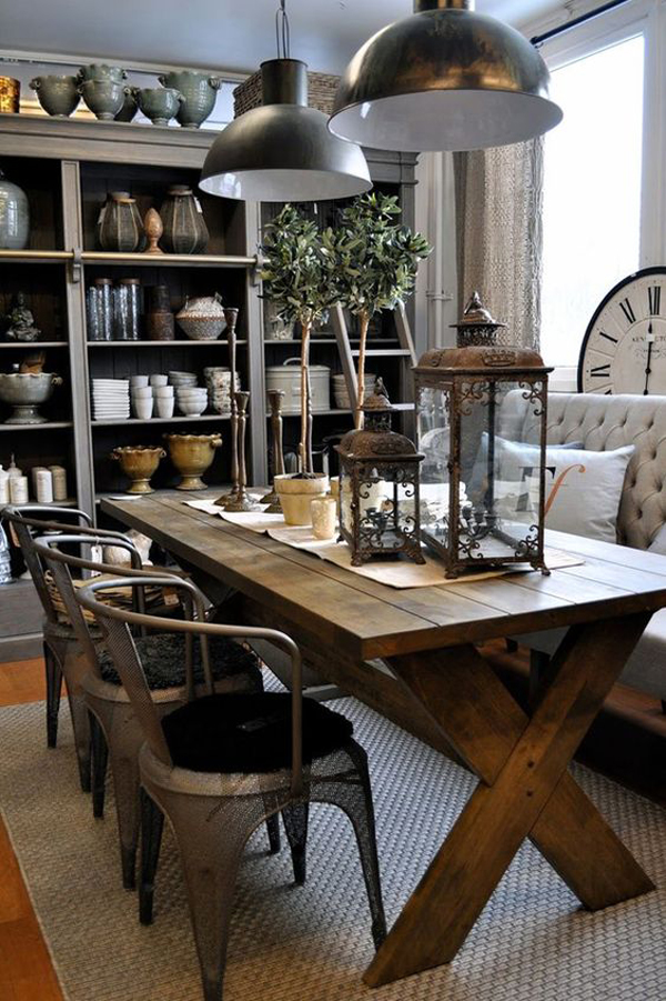 25 Calmness Dining Room With Farmhouse Style And Vintage Materials