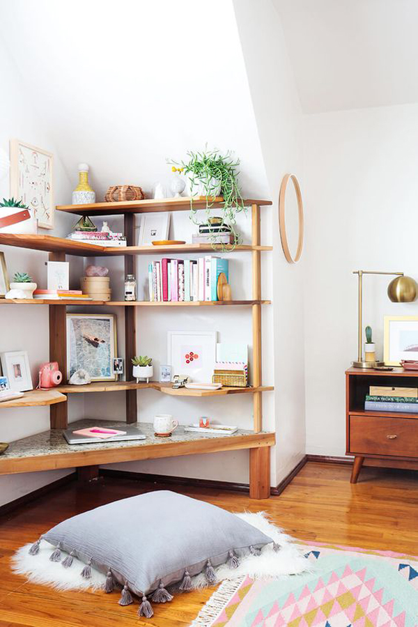 Large Bedroom Corner Shelves Ideas Homemydesign