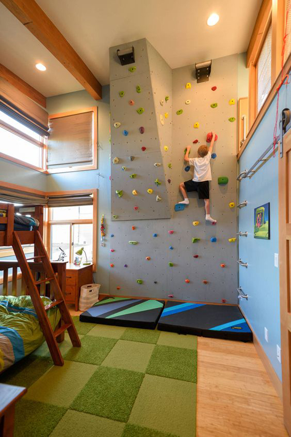 Indoor Rock Climbing Wall For Kids Home Design And Interior