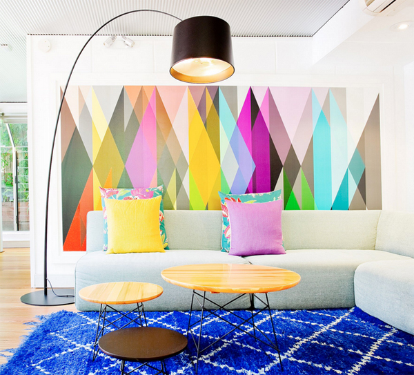 20 Awesome Geometric Walls With Vibrant Colors