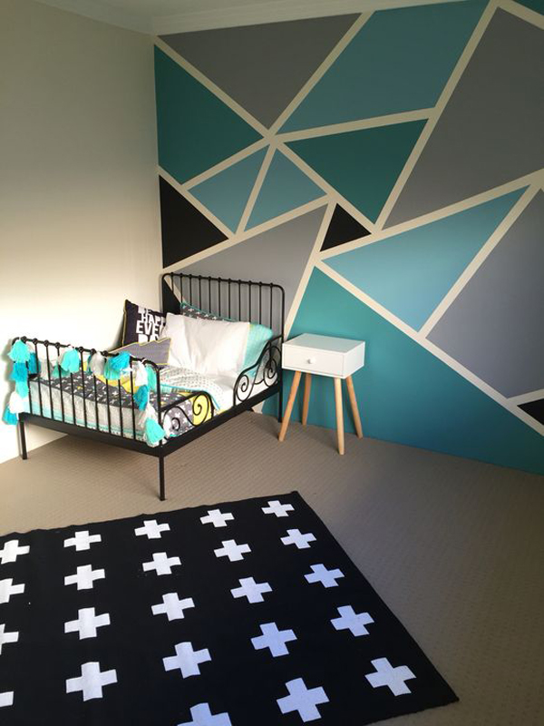 20 Awesome Geometric Walls With Vibrant Colors