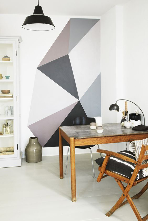 20 Awesome Geometric Walls With Vibrant Colors HomeMydesign