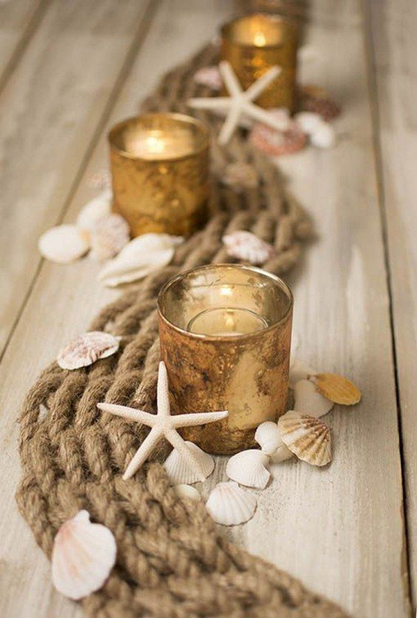 Rustic Beach Wedding Table Runners Home Design And Interior