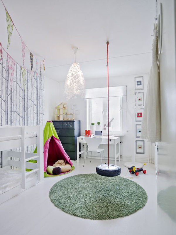 20 Cheerful Indoor Swing For Kids Space