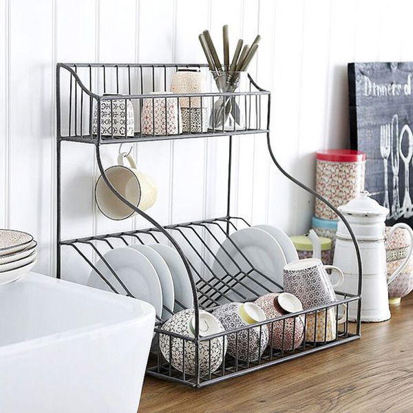 33 Inspiring Dish Rack Ideas For Your Kitchen - HOMYHOMEE