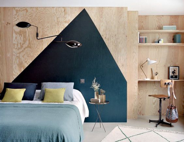 Modern Plywood Bedroom Wall And Wall System Home Design