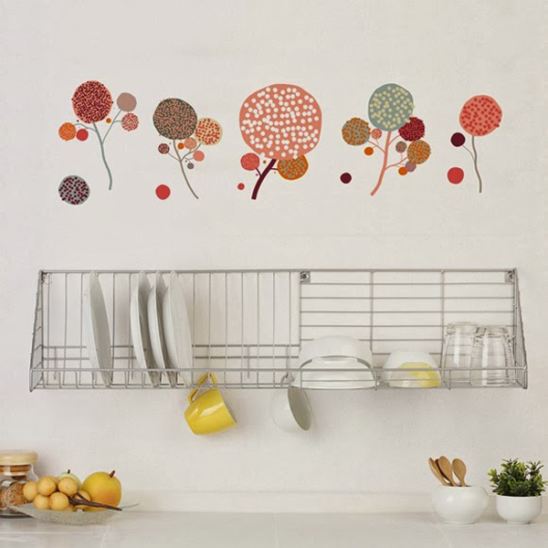 http://homemydesign.com/wp-content/uploads/2017/07/stainless-steel-dish-drying-rack-with-wall-decals.jpg