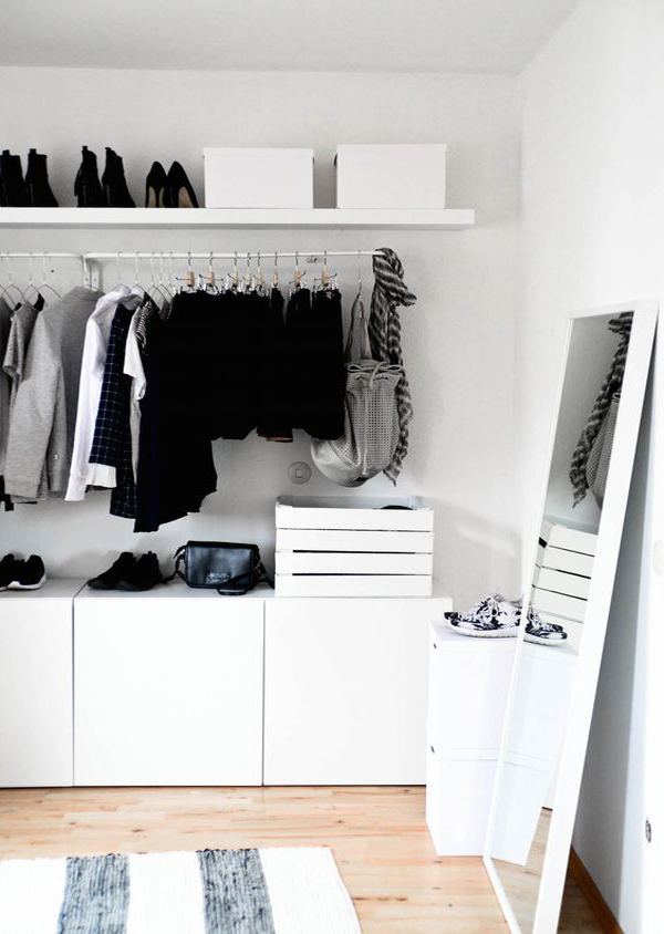 Fashionable Open Wardrobe To Simple Organizing