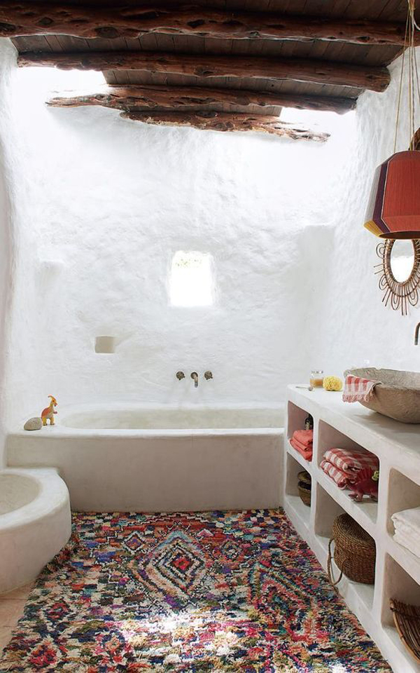 boho bathroom minimalist chic interior decor into
