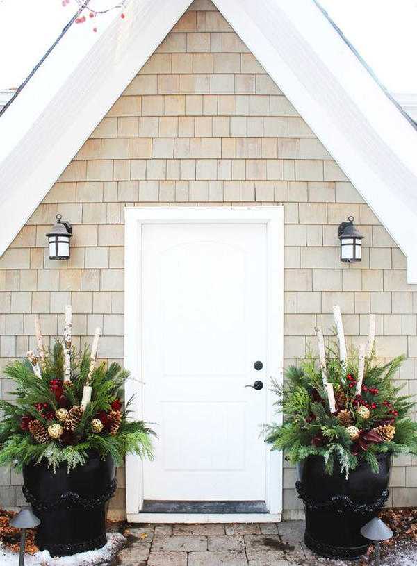 20 Most Amazing Outdoor Winter Planters For Christmas Season
