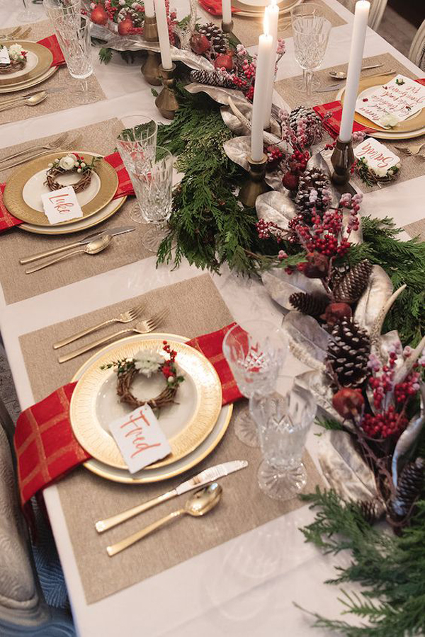 15 Traditional Christmas Table Setting Ideas | HomeMydesign