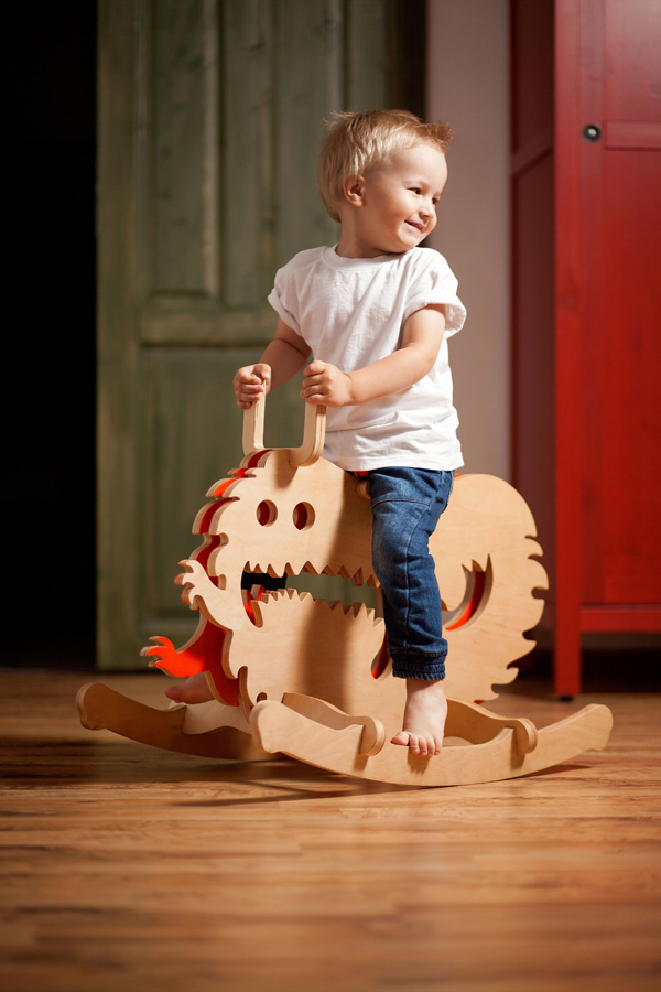 Wooden Rocking Horses With Monsters Inspired