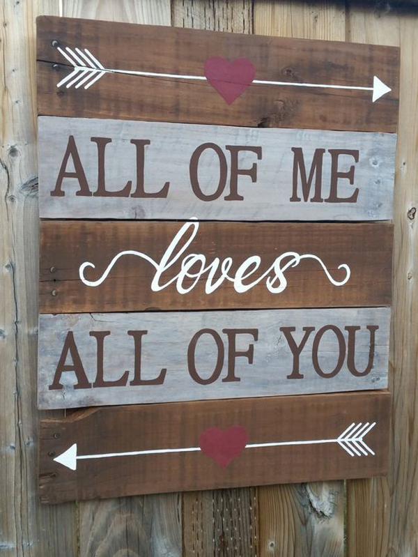 25 Super Romantic Wooden Signs For Valentine's Day | Home Design And