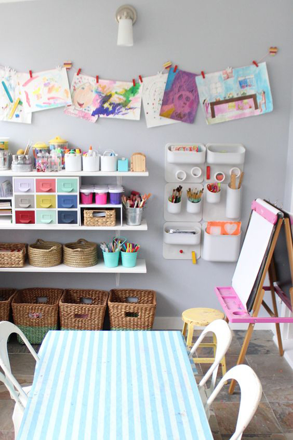 20 Creative Ways Build Arts And Crafts Rooms For Your Kids | HomeMydesign