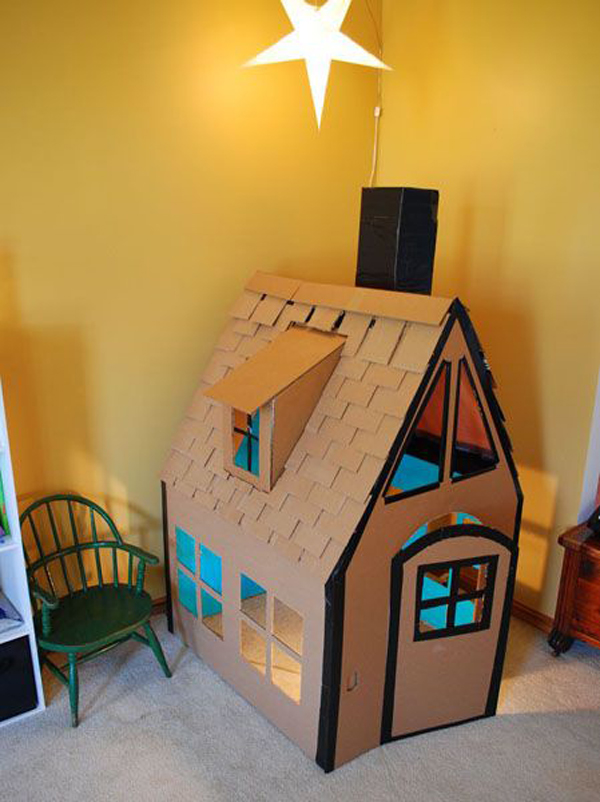 20 Awesome Cardboard Playhouse Design For Kids Home
