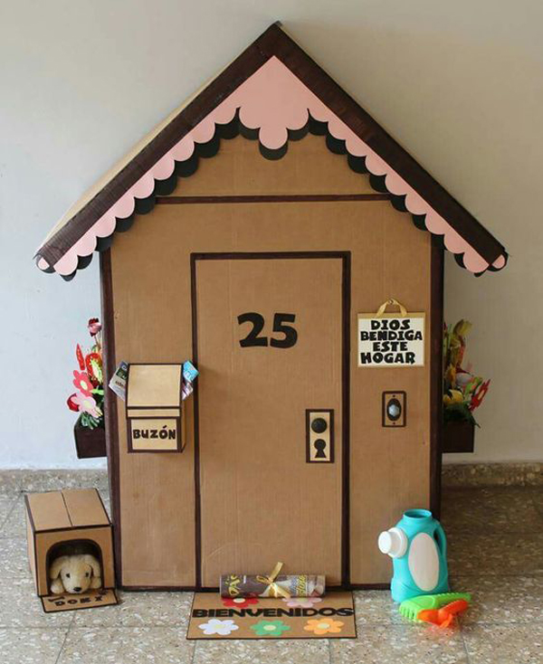 20 Awesome Cardboard Playhouse Design For Kids HomeMydesign