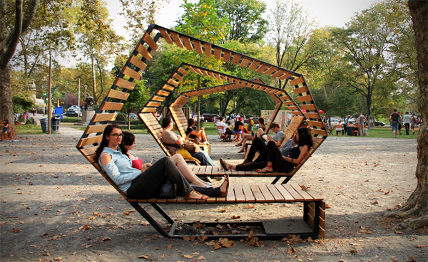 urban park seating