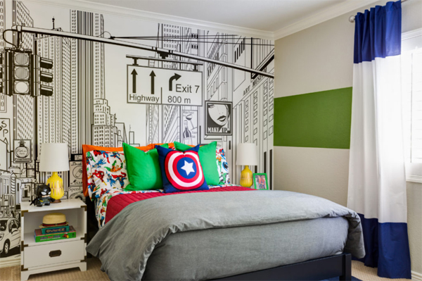 Adorable Kids Room With Superhero Themes