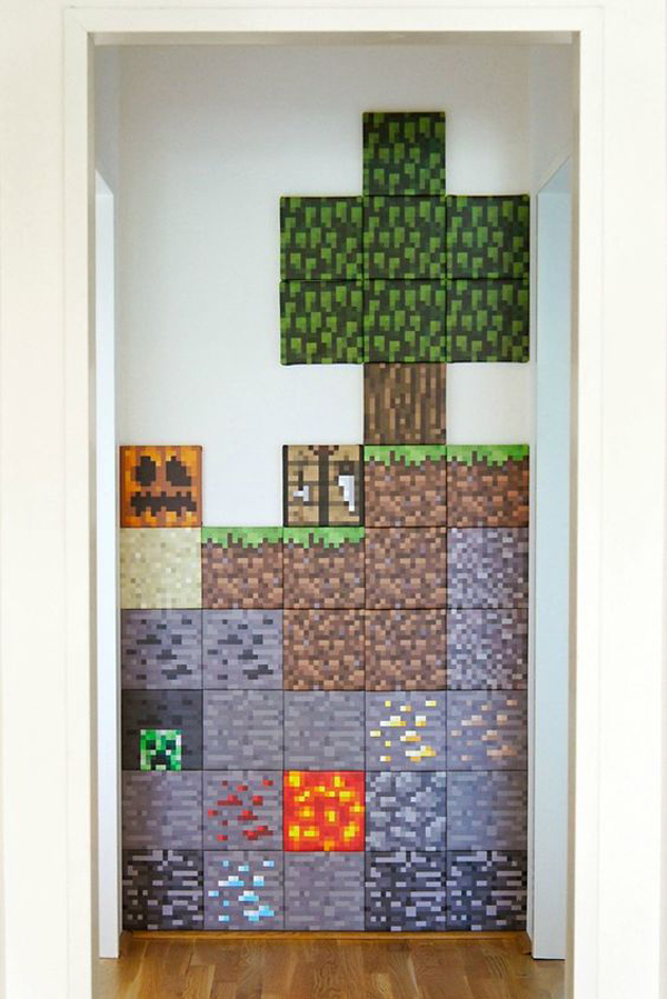 Diy Minecraft Wall Decor Home Design And Interior