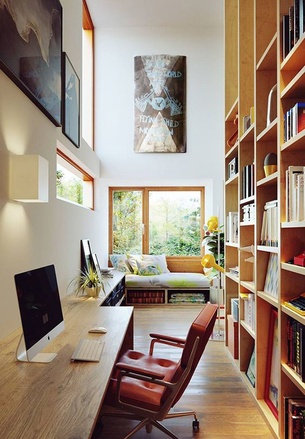 15 Amazing Home Libraries With Nature Elements