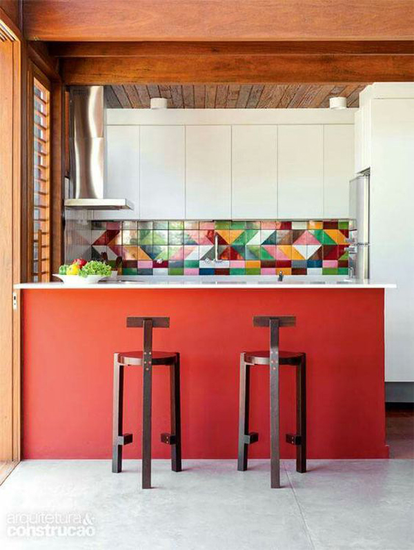 25 Modern Kitchen Decorating With Bright Colours