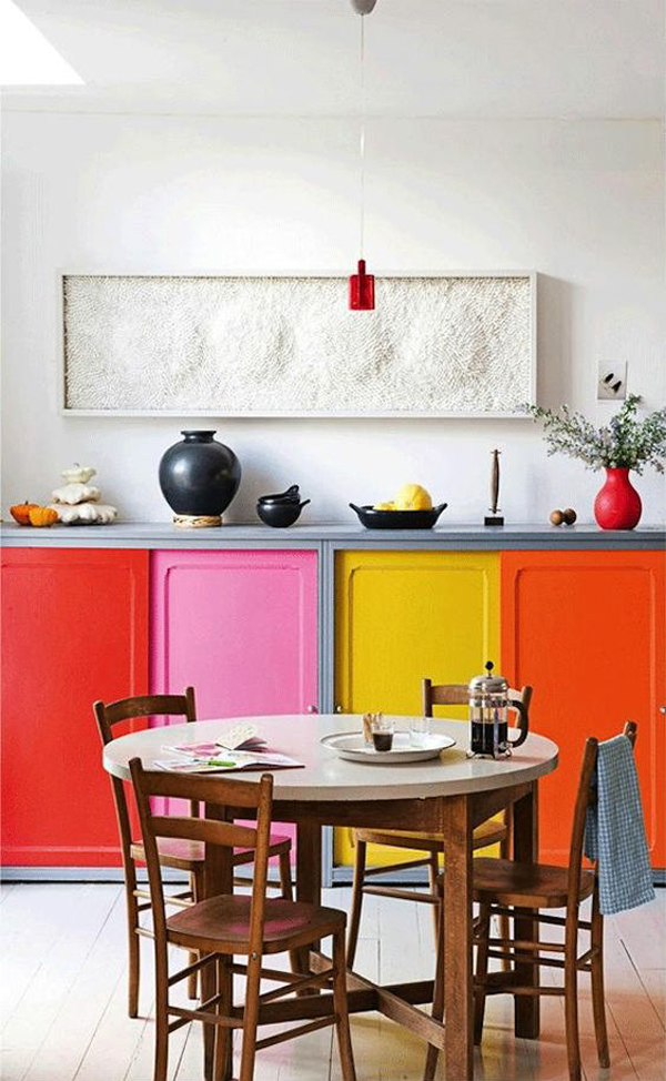 25 Modern Kitchen Decorating With Bright Colours