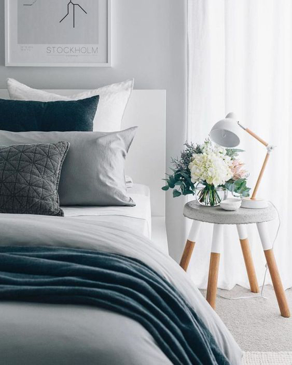 Home Decor Color: White And Gray Interiors For  Winter