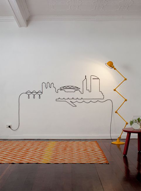 20 Unique Ways To Hide Your Wires Into Wall Art